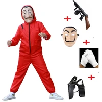 salvador dali movie costume money heist the house of paper la casa de cosplay halloween party costumes with face mask