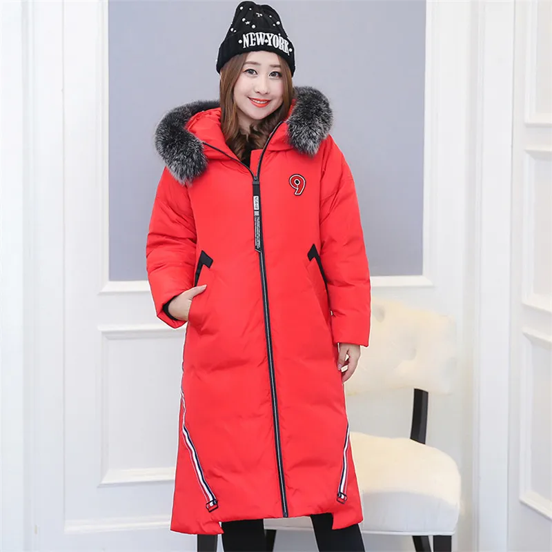 Женская куртка на белом утином пуху 2020 Толстое Зимнее пальто женская белая парка