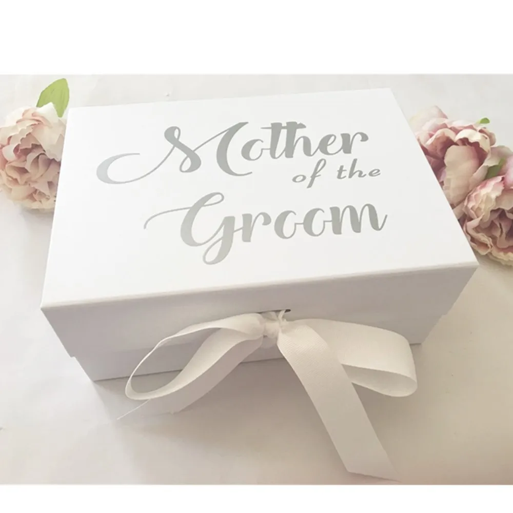Для матери жениха роскошная коробка для хранения белая свадебные воспоминания