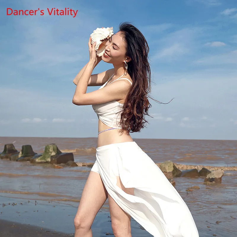 Женская танцевальная одежда для танца живота летний костюм на бретелях 2019|Танец