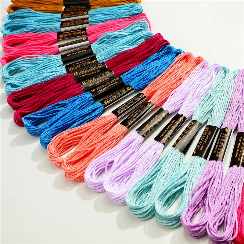 

Jiwuo 100 Color Embroidery Floss Cross Stitch Cotton Bamboo Embroidery Thread Sewing Skeins Floss Hoop Kit Sewing Craft Tool