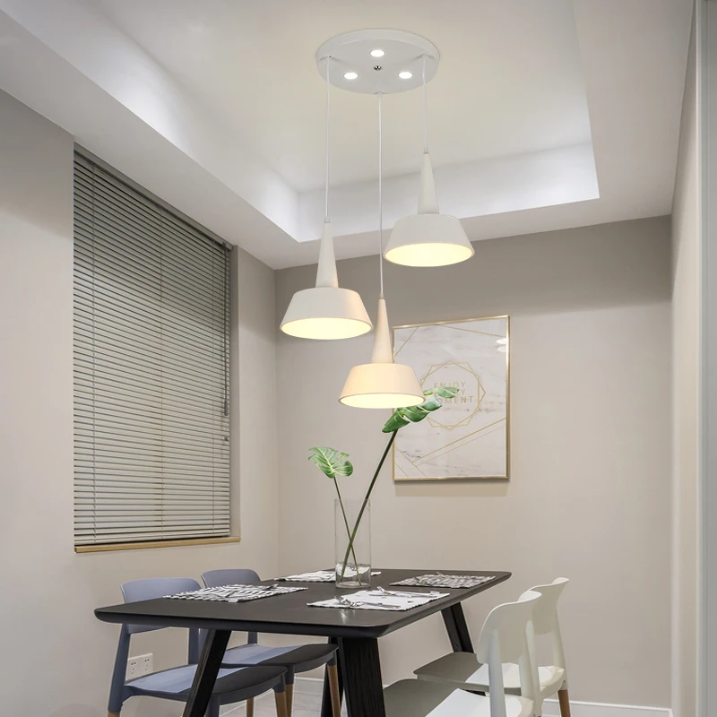 Современный скандинавский белый подвесной светильник s железный светодиодный с