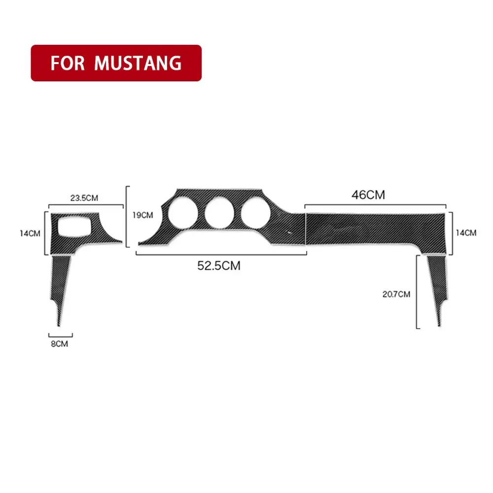

Carbon FiberAirspeed for Ford Mustang Accessories 2015 2016 2017 2018 2019 Car Dashboard Instrument Panel Sticker Interior Trim