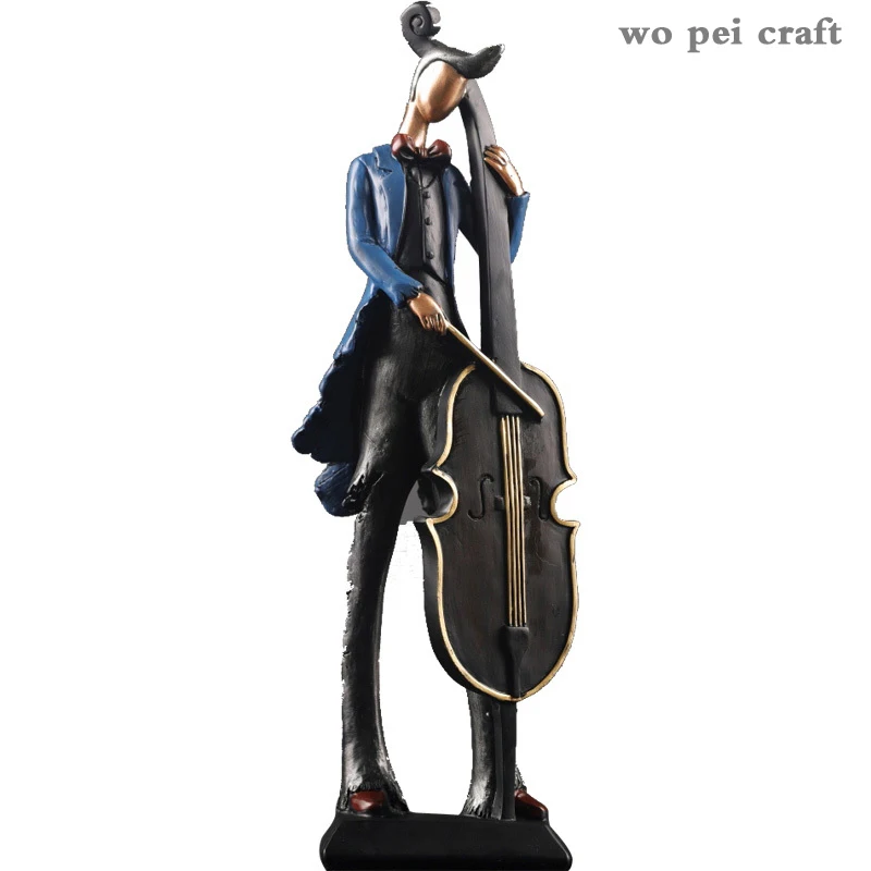 

Nordic Simplicity Musician Statue Resin Portrait Ornament Saxophone Violin Guitarist Figurine Desk Decoration Vintage Home Decor