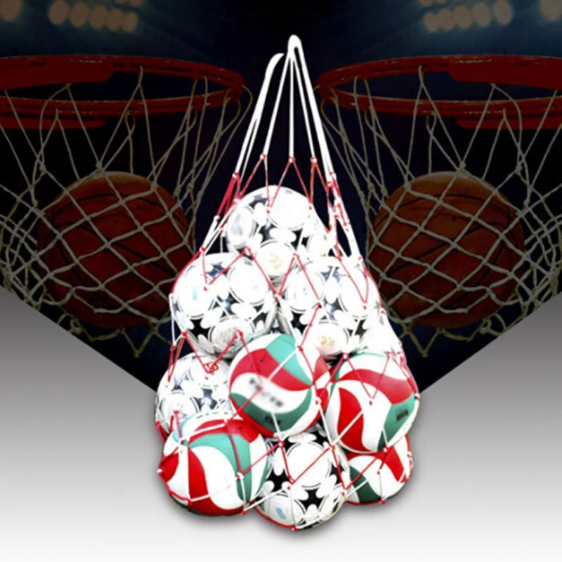 

Outdoor Sporting Soccer Net 10 Balls Carry Net Bag Sports Portable Equipment Football Balls Volleyball Ball Net Bag