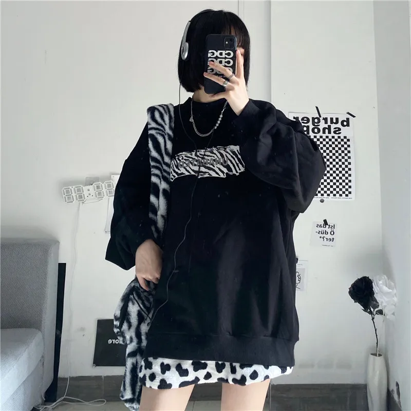 

Pullovers Streetwear Hipster Women's Clothing Autumn Winter Harajuku Style Loose Sweatshirts Ins Korean Hoodies Oversize Ulzzang