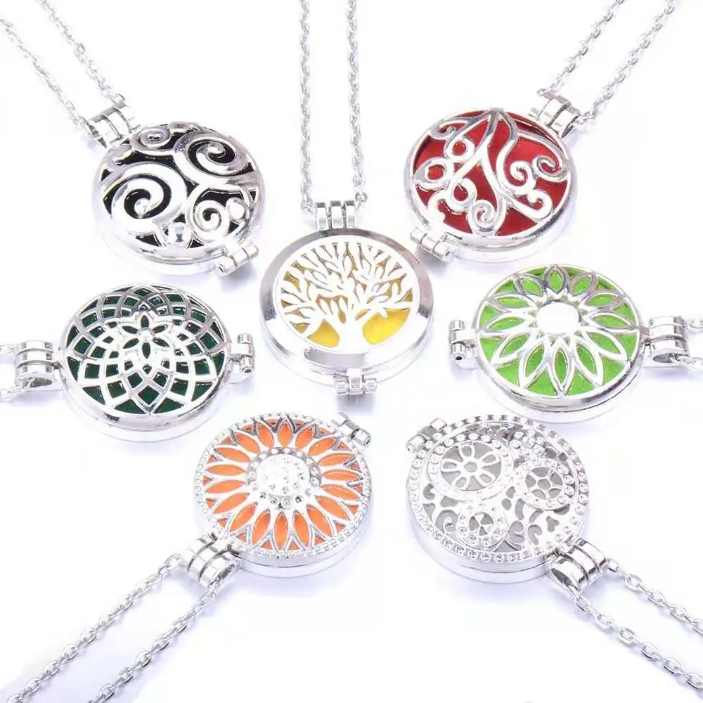 

Alloy hollow out pendant necklace essential oil fragrance clamshell aromatherapy essential oil diffuser jewelry necklace
