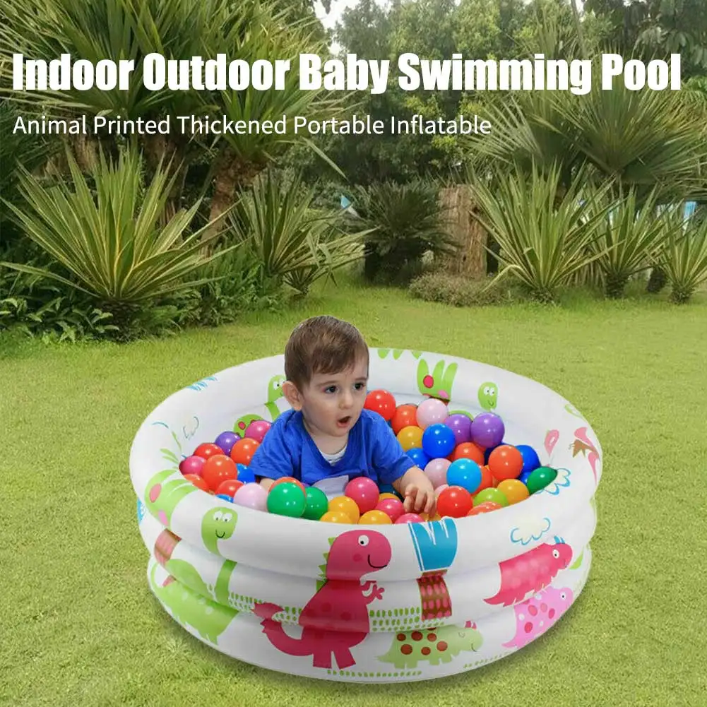 

Indoor Outdoor Summer Beach Reusable Portable Inflatable Animal Printed PVC Bathing Leakproof Party Baby Swimming Pool Round