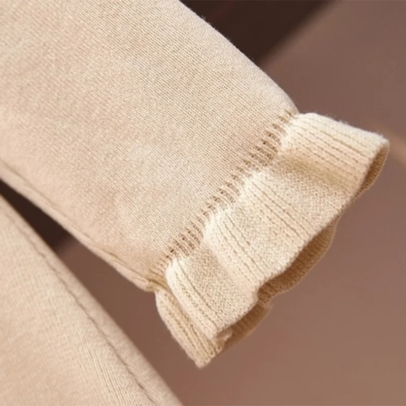 Women Knitted 2021 New Winter Sweet Cute Sexy Party Dress Long Sleeve Chic Streetwear Ladies Ruff A Line Mini Dresses Clothes | Женская