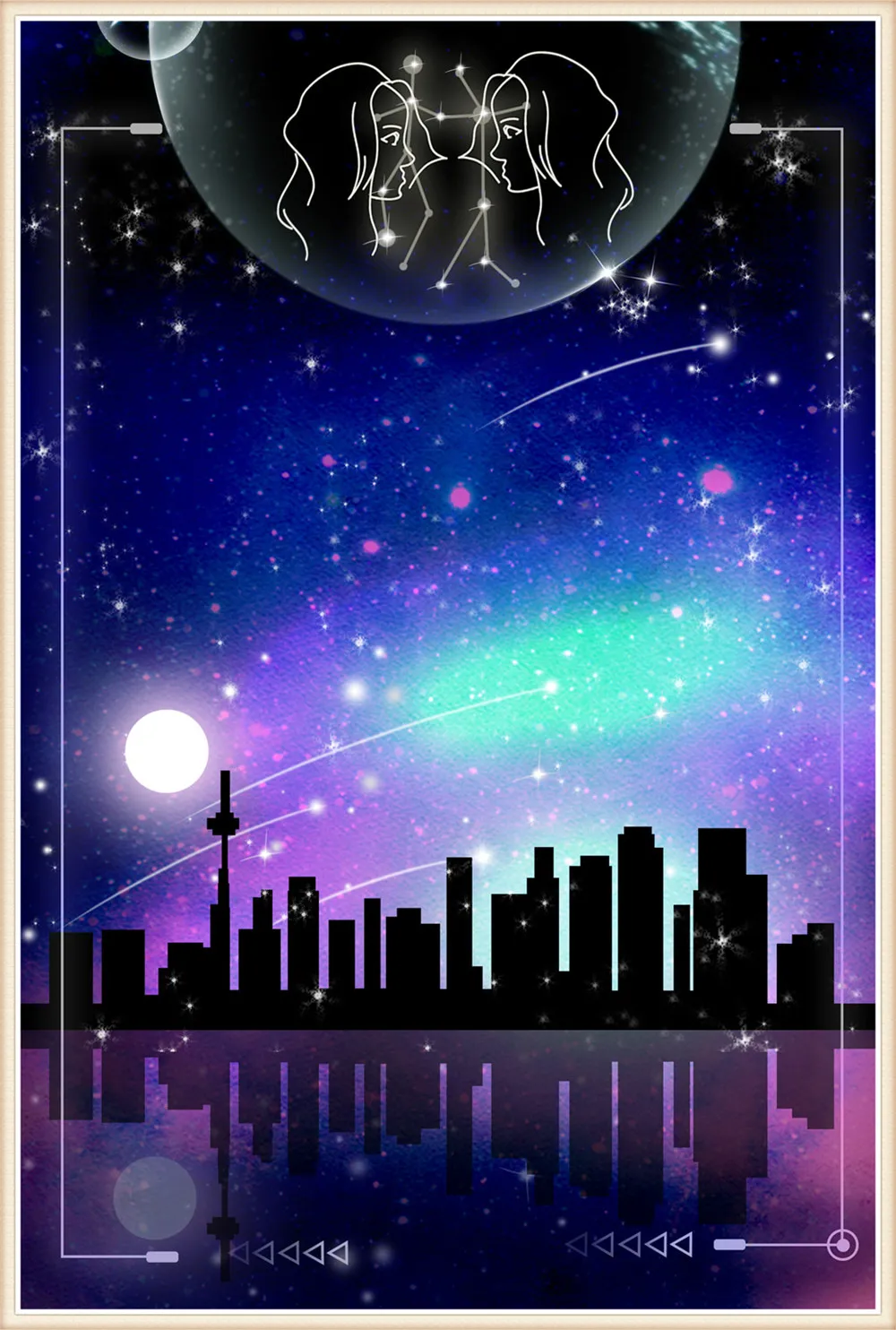 

Nordic Cartoon Twelve Constellations 12 Zodiac Signs Canvas Paintings Wall Art Posters Pictures For Living Room kid's Room Decor