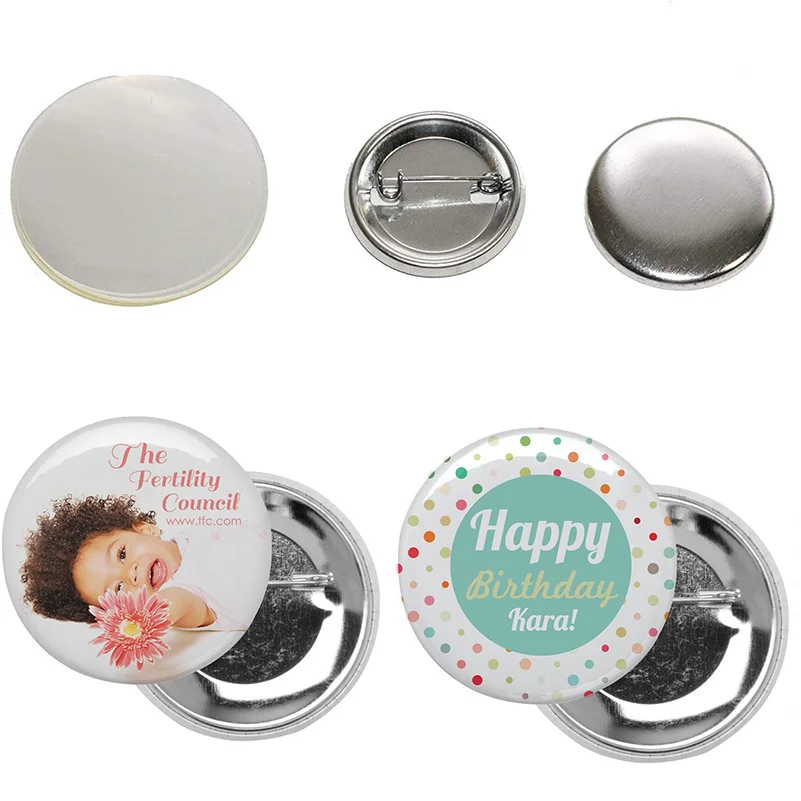 Piezas de fabricaci&oacute;n de insignias para hacer botones, conjunto de insignias DIY para m&aacute;quina de fabricaci&oacute;n de botones, suministros de Material, 58mm, 100 juegos-4