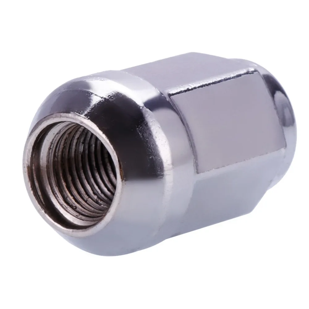 Практичное 20 шт. КОЛЕСО гайки M12x1.25 закрытого конца Bulge Acorn Коническое сиденье хром 1,3" высокий шестигранный