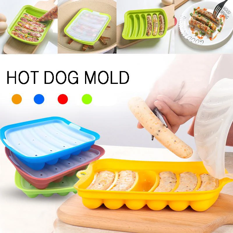 Кухонная форма для приготовления колбасок 6 ячеек силиконовая сделай сам