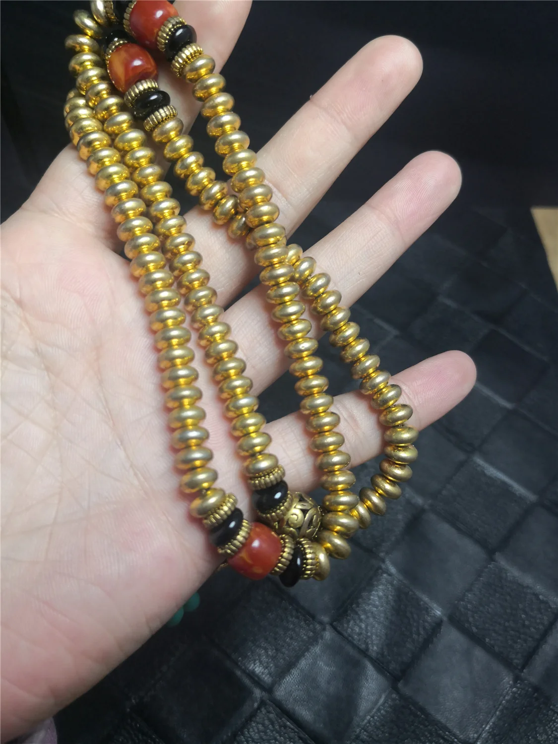 

108 Buddhist Copper Beads Bracelet Car Hanger