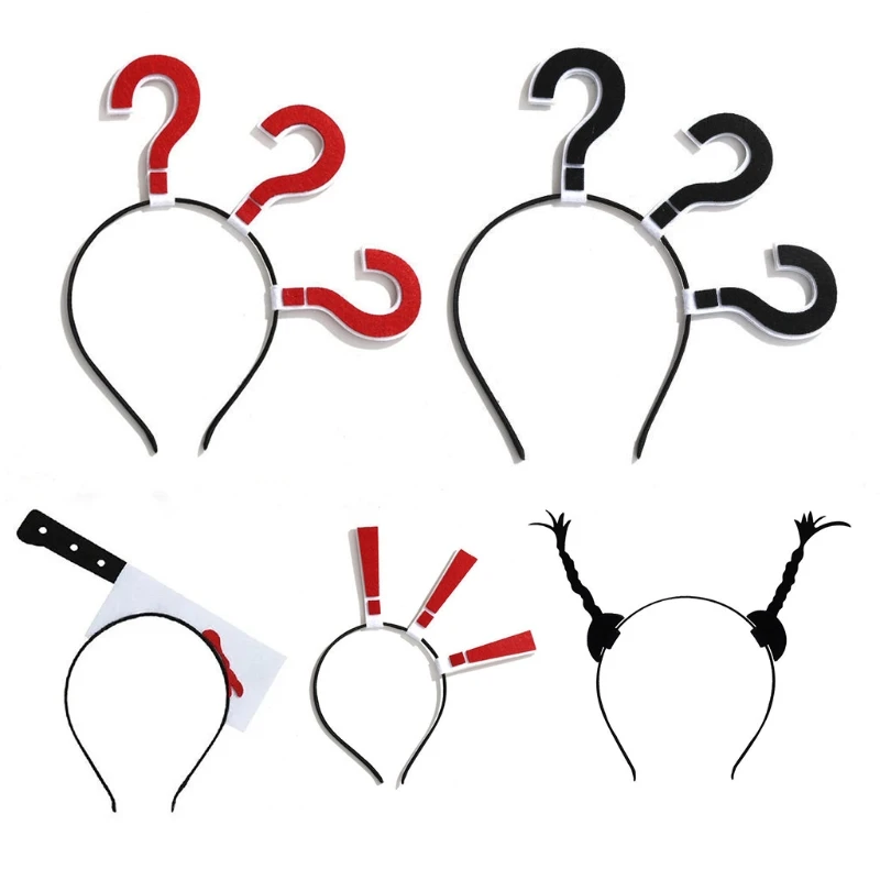 

573B головные уборы на Хэллоуин повязка на голову с вопросами Новинка головной убор для вечерние НКИ