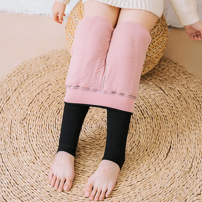 kids leggings Зимние леггинсы для девочек, трехслойные утолщенные легинсы для девочек, леггинсы Детские эластичные штаны Зимняя одежда для девочек от 8 до 14 лет - Цвет: kids leggings