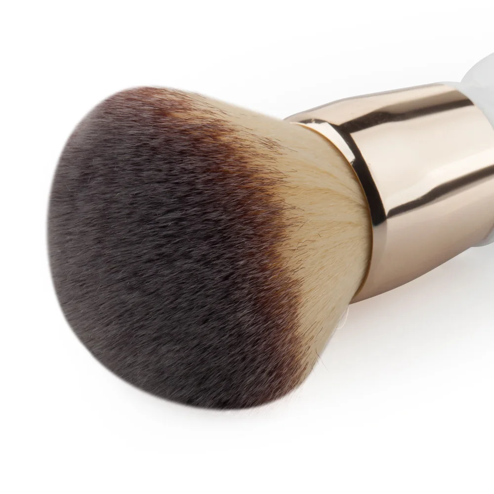 Ручка из белого дерева большая одинарная кисть для пудры Профессиональная