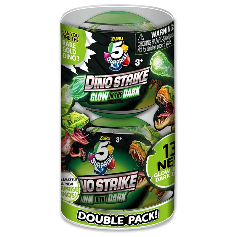 

Zuru 5 Surprise Mini Brands Dino Strike Glow In The Dark Tyrannosaurus Luminous Dinosaur Mystery Capsule Blind Unique Ball Toys