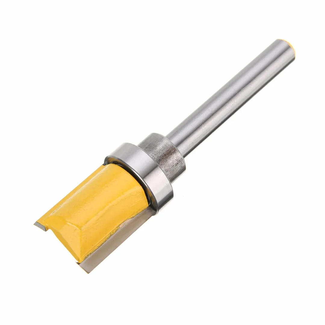 1Pcs 1/4" Shank Flush Trim Template Router Bit Straight End Mill Trimmer Cleaning Flush Milling Cutter 5/8"x3/4" For Woodworking