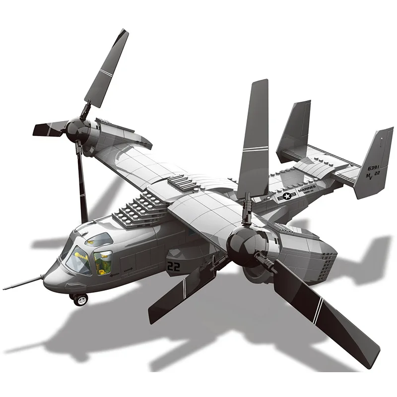 Wange Военная серия F15/J20/US V 22 OSPREY самолет 1:44 модель строительные блоки Классические