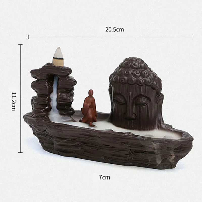 F фиолетовая Песочная Будда с обратным потоком ароматическая горелка