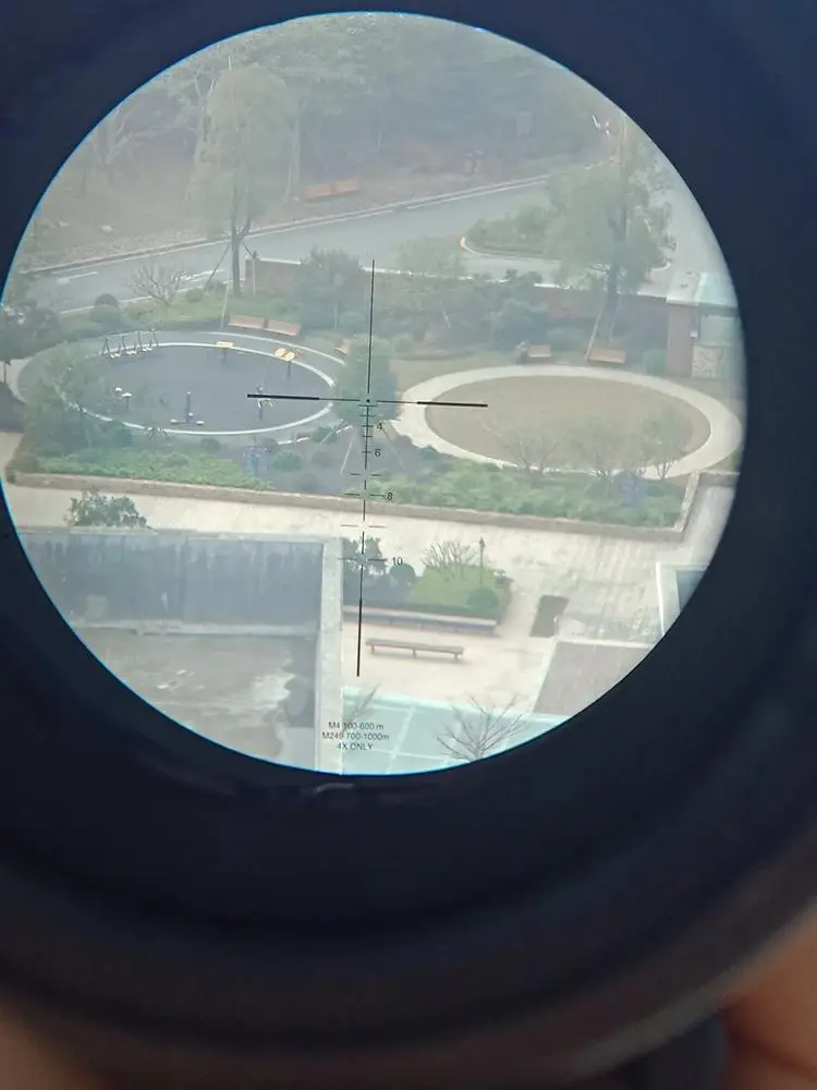 Тактический прицел 1x-4x/4x30 мм фиксированный двухцелевой с красной подсветкой