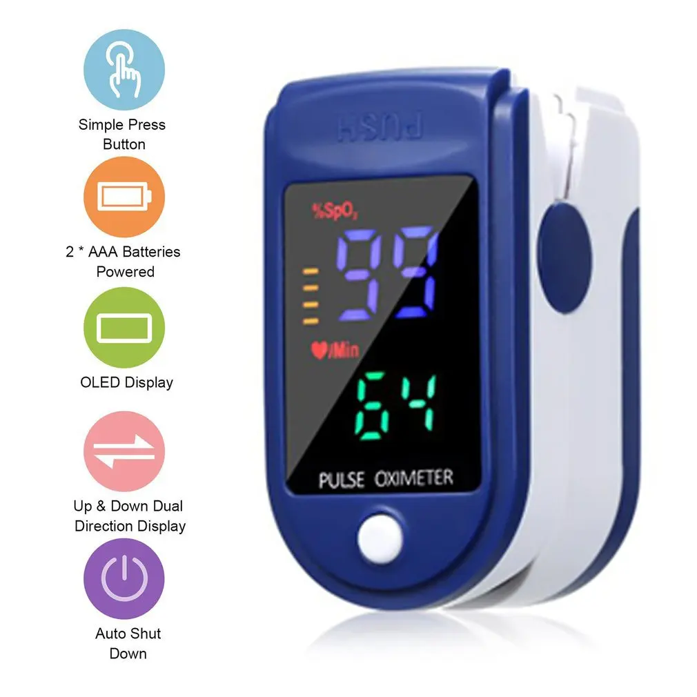 Wholesale! Portable Finger Medical Pulse Oximeter blood oxygen Heart Rate Saturation Meter OLED Oximetro |