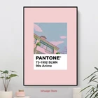 Схема калибровки PANTONE 90s аниме стены граффити Печать на холсте классические шелковые ткани настенный художественный плакат Декор Стикеры яркий