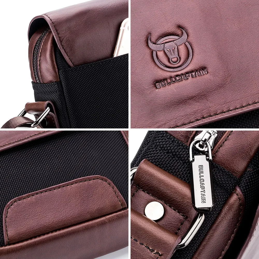 Сумка на плечо мужская с клиньями саквояж кросс-боди из натуральной воловьей