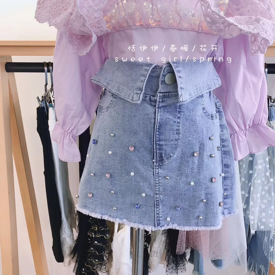 Новинка весны 2020 кружевной топ с бисером для девочек | Мать и ребенок