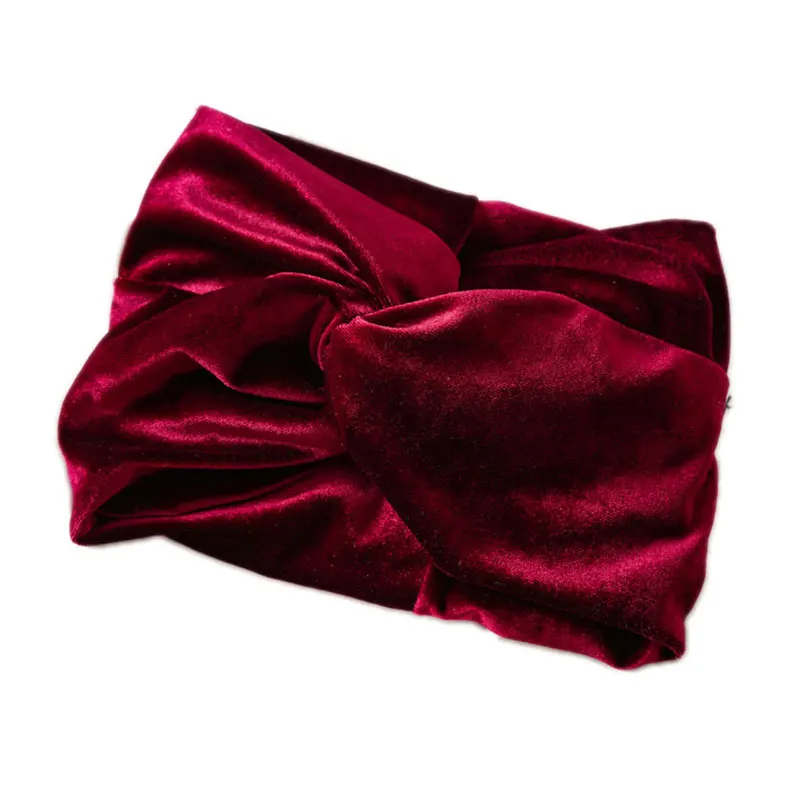 

New Golden Velvet Cross Elastic Hair Band Headband Soft Super Wide Stretch Head Wrap Women Autumn Winter Hair Accessories