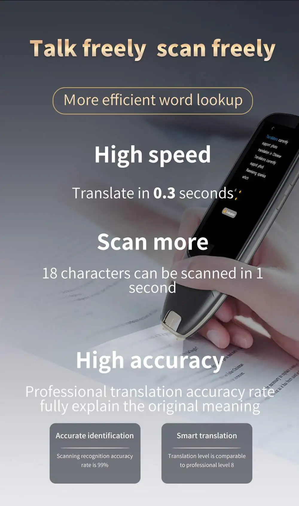 Boeleo S35 Translator Offline OCR Text Scanning Dictionary Reader Pen Photo 116 Languages WIFI BT T Card Touch Screen Global | Электроника