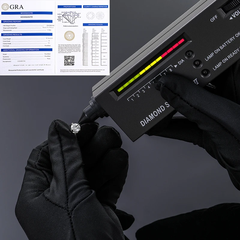 6мм карат муассанит серьги Женские 14 к позолотой из серебра 925 пробы | Украшения и