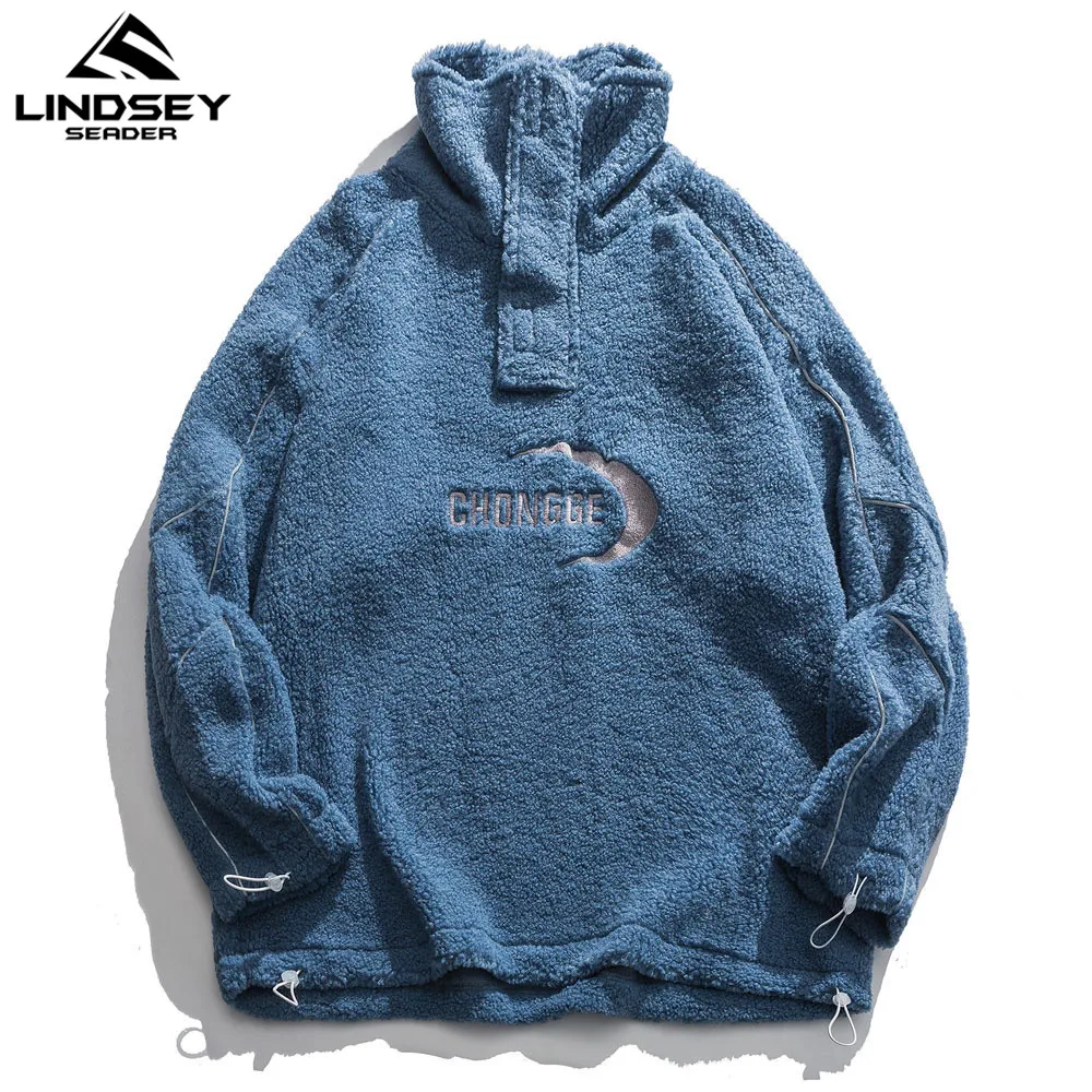 Линдси сидер осень-зима Толстовка утепленные бархатные пальто человек шерстяная