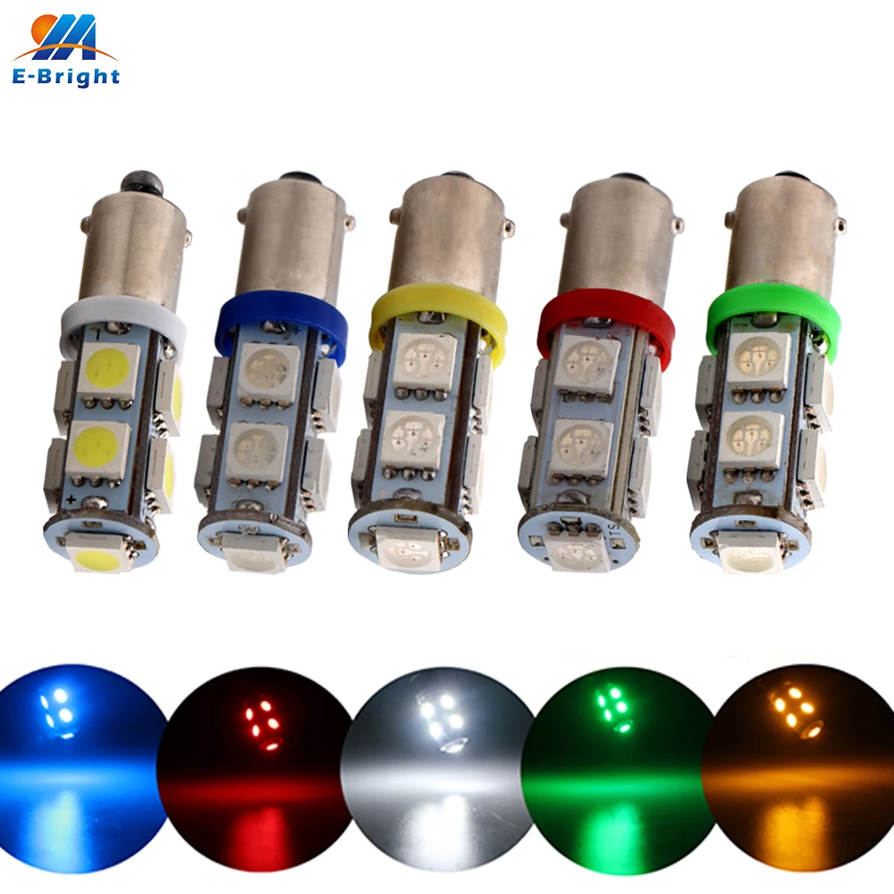 Светодиодная лампа T4W BA9S 5050 9 SMD для автомобилей поворотников автомобиля дверей