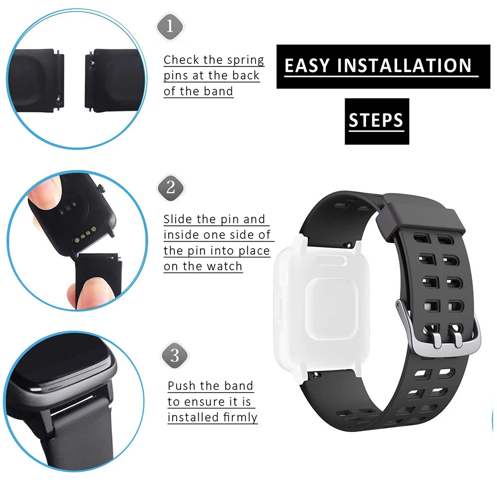 Ремешок силиконовый для наручных часов шириной 23 мм сменный Браслет спортивных