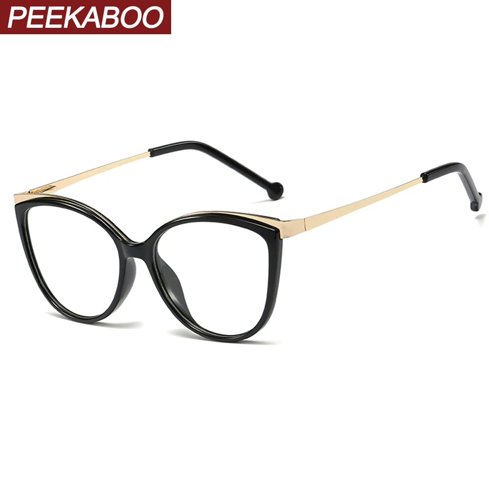 Женские очки кошачий глаз Peekaboo tr90 модные с прозрачными линзами оптические оправы