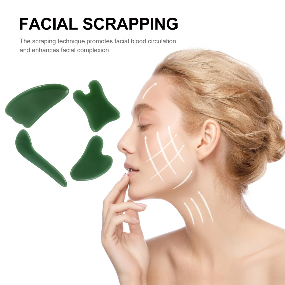 

4Pcs Jade Scraping Tools Scraping Tools Portable Scraping Plates
