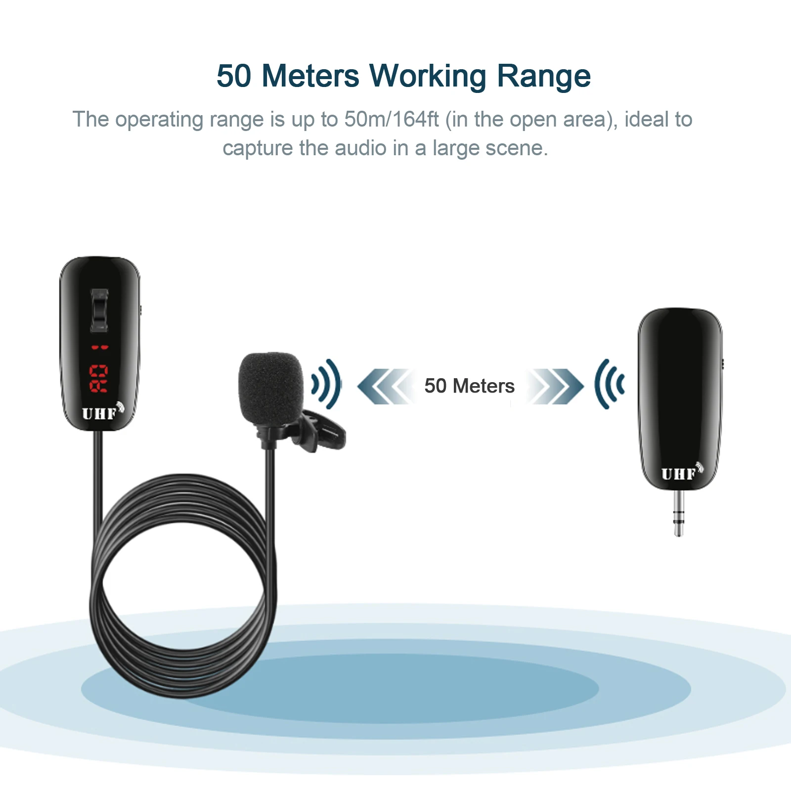 Беспроводной микрофон с лацканами UHF для записи прямой трансляции передатчик