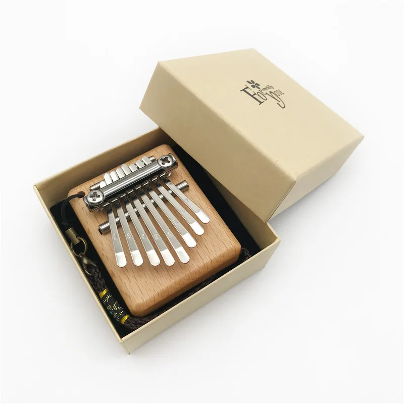 Mini Kalimba 8 Keys Thumb Piano Great Sound Finger Keyboard Musical Instruments Wood for Beginner Gifts | Спорт и развлечения
