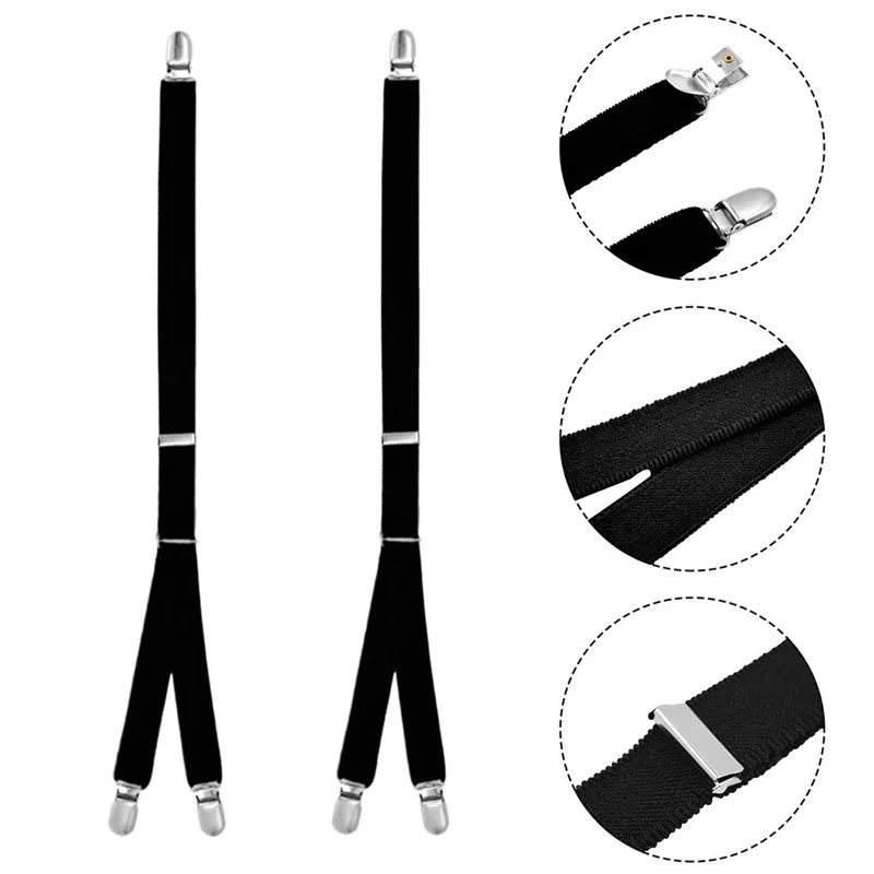 Мужская рубашка с держателем военные прямые подтяжки стремени эластичная форма