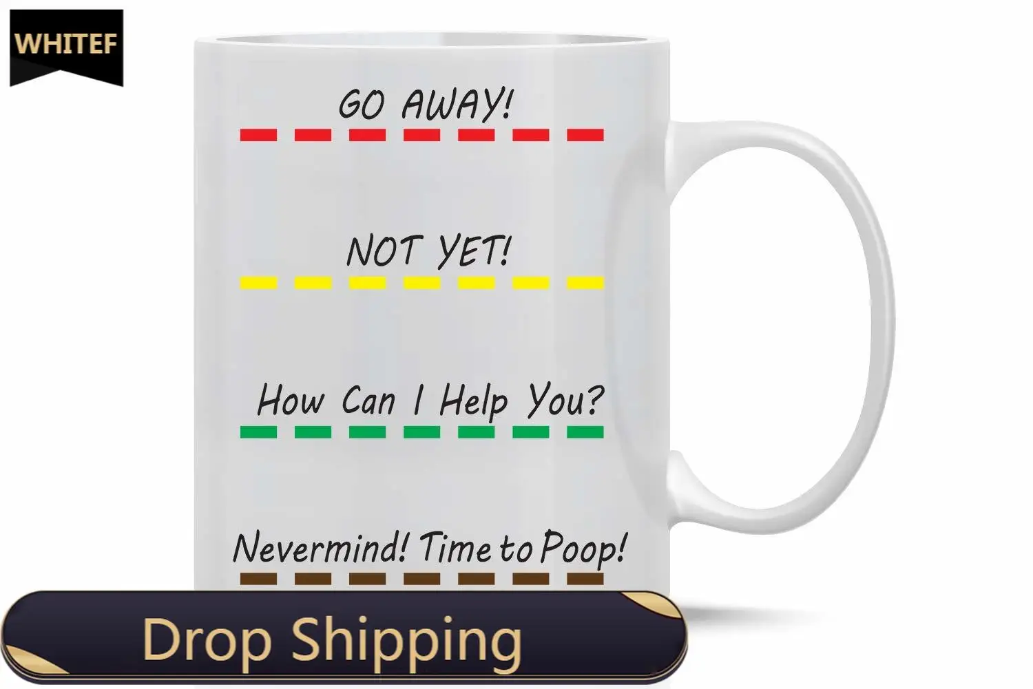 Забавная кружка в виде какашки с надписью Go Away а не забудьте о времени