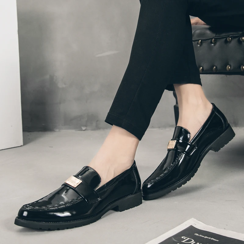 

Stylish Shoes For Men Leather Loafers Men Men's Oxford Shoe Shoes For Moccasins Casual Black Fashion Male Skin Brand Brown