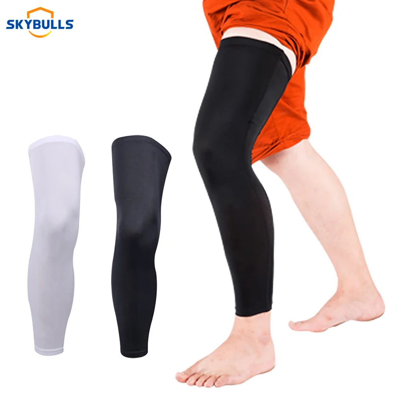 Skybulls 1 шт., спортивный компрессионный рукав для ног, баскетбола, футбола, велоспорта, Поддержка голени для бега, защита голени, для спорта на открытом воздухе, безопасность