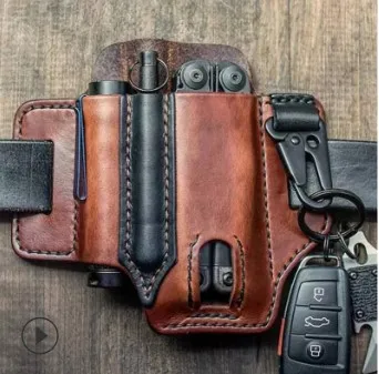 Leather Sheath for Leatherman Multitool EDC Pocket Organizer with Key Holder Belt and Flashlight Outdoor Camping Tool | Спорт и