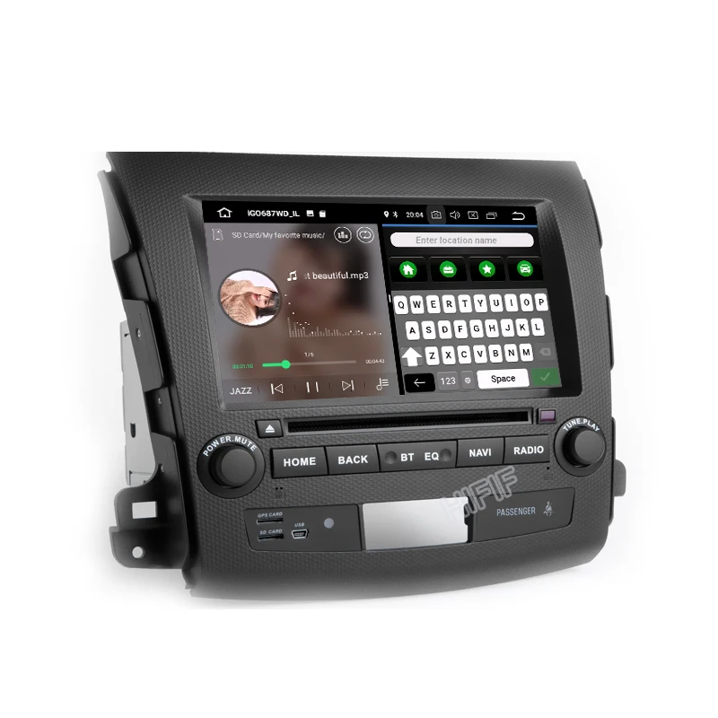 Автомобильный DVD плеер PX5 Carplay с IPS экраном 8 дюймов DSP Android 10 4 Гб ОЗУ для Mitsubishi Outlander