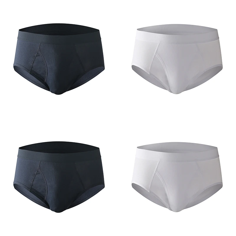 

Men's Briefs With Open Front Fly Pouch 4 Colors Sexy Underwear Cotton Panties Breathable Y-Front Shorts For Sport Norcotton