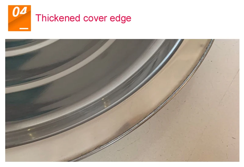 Большой размер Толстая крышка кастрюли из нержавеющей стали крышки масляного