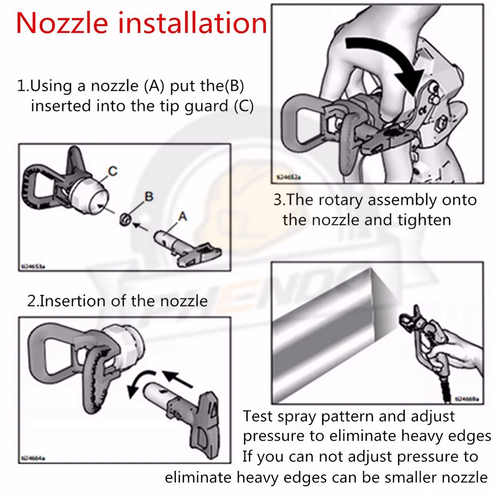 Насадка для аэрографа PHENDO безвоздушный Краскораспылитель серии 1-6 синий