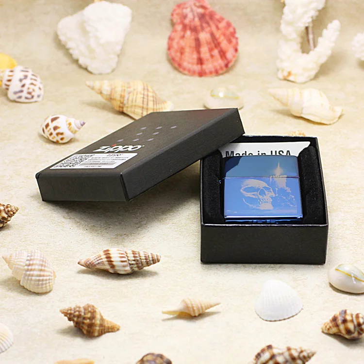 

Genuine Zippo oil lighter copper windproof Candlelight skeleton cigarette Kerosene lighters Gift With anti-counterfeiting code